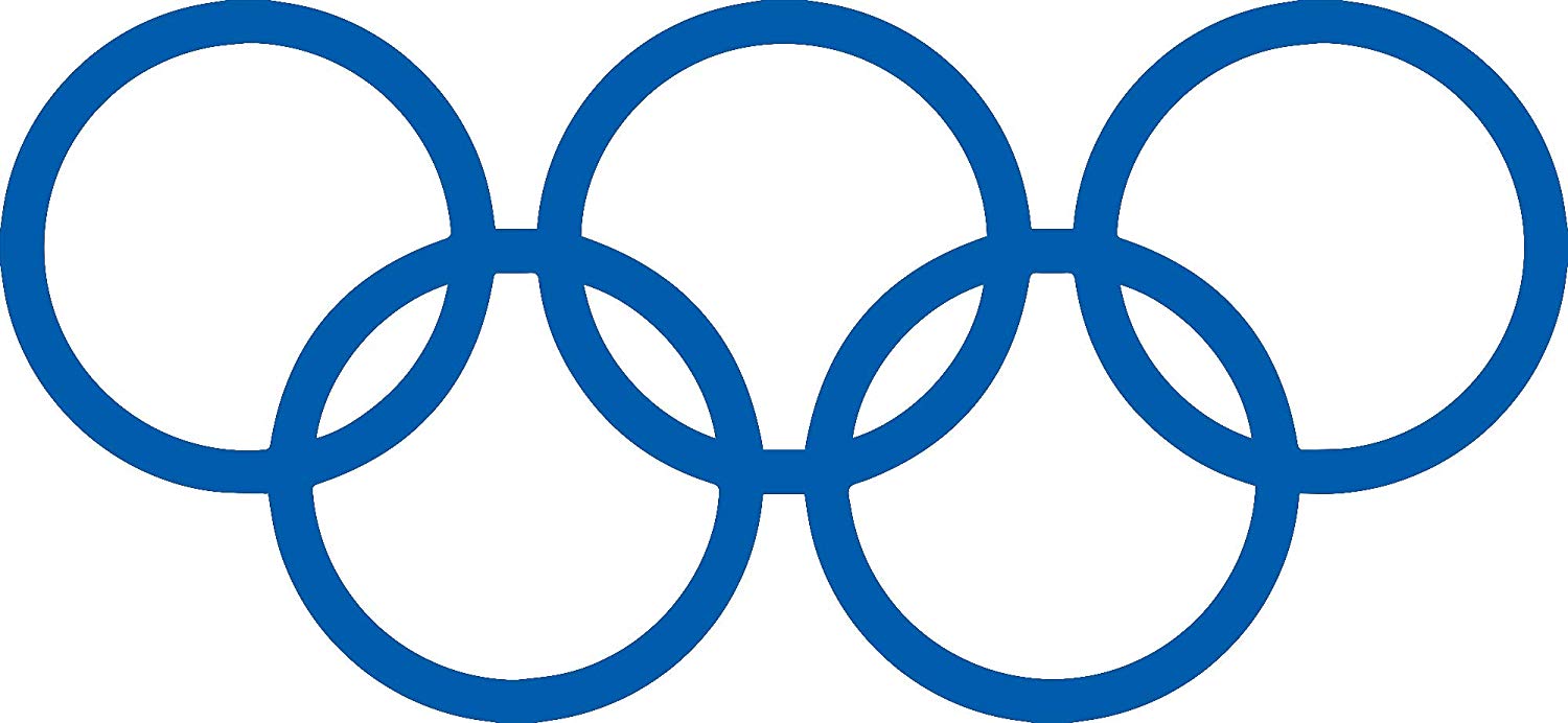 Символика Олимпийских игр на прозрачном фоне